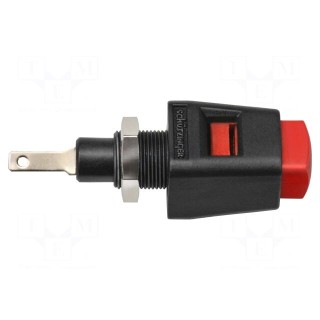Laboratory clamp | red | 70VDC | 16A | screw | nickel | polyamide | 38.9mm