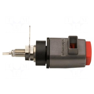Laboratory clamp | red | 70VDC | 16A | screw | nickel | polyamide | 60mm