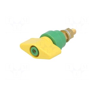 Laboratory clamp | yellow-green | 1kVDC | 100A | Contacts: brass | 81mm