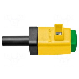 Laboratory clamp | yellow-green | 300VDC | 16A | Contacts: nickel