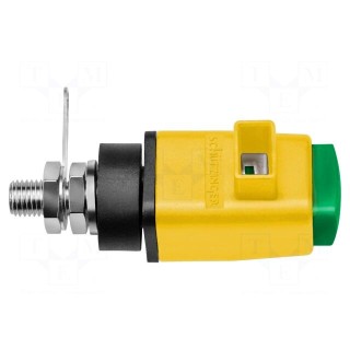 Laboratory clamp | yellow-green | 300VDC | 16A | screw | nickel | 31mm