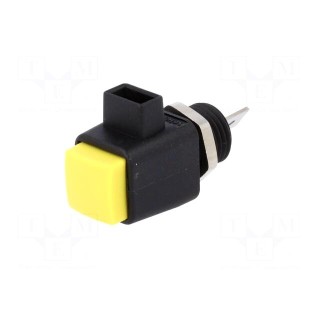 Laboratory clamp | yellow | 300VDC | 16A | screw | nickel | polyamide