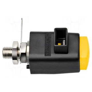Laboratory clamp | yellow | 300VDC | 16A | screw | nickel | polyamide