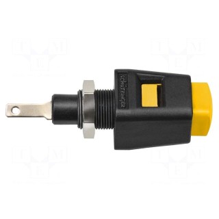 Laboratory clamp | yellow | 70VDC | 16A | screw | nickel | polyamide