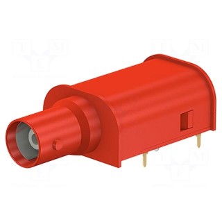 Adapter BNC | socket | red | soldered | Type: insulated