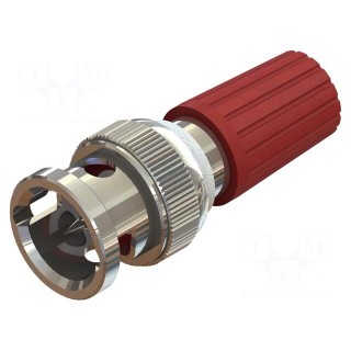 Adapter | red | 3A | 35.5mm | banana 4mm socket,BNC plug | 50Ω | 500V