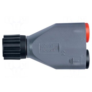 Connector: BNC | adapter | grey | 3A | 62.4mm | Insulation: polyamide