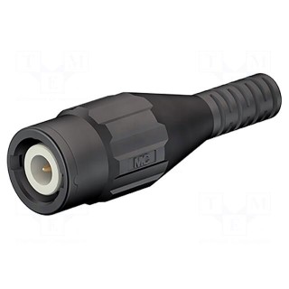 Connector: BNC | socket | black | Connection: crimped | Type: insulated