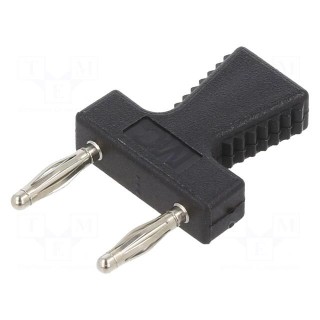 Connector: 2mm banana | stackable safety shunt | black | 10A | 30.4mm