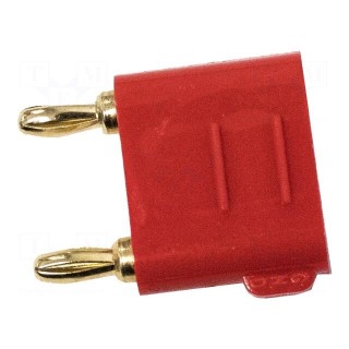 Connector: 3mm banana | stackable safety shunt | red | 5A | 2.5kV