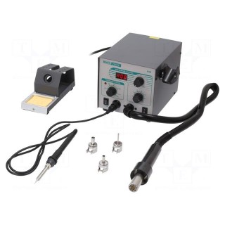 Hot air soldering station | with knob | 100÷450°C | 0÷100l/min