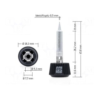 Tip | pin | 0.5mm | longlife | for soldering station