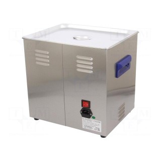 Ultrasonic washer | 300x300x150mm | 40kHz | 20÷80°C | 230VAC | Plug: EU