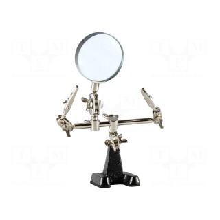 PCB holder with magnifying glass | third hand