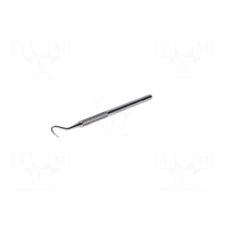 Tool: scraper | stainless steel | L: 150mm | Blade tip shape: hook