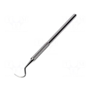 Tool: scraper | stainless steel | L: 150mm | Blade tip shape: hook