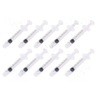 Syringe | 3ml | transparent | Luer Lock | polypropylene | 10pcs.
