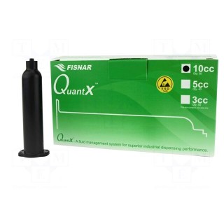 Syringe body | 10ml | black | Luer Lock | for dispensers | QuantX
