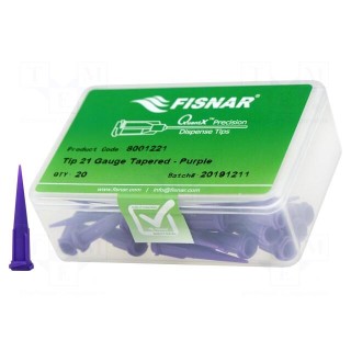 Needle: plastic | 1.25" | Size: 21 | straight,conical | 0.51mm