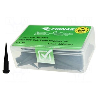 Needle: plastic | 1.25" | Size: 25 | straight,conical | 0.25mm