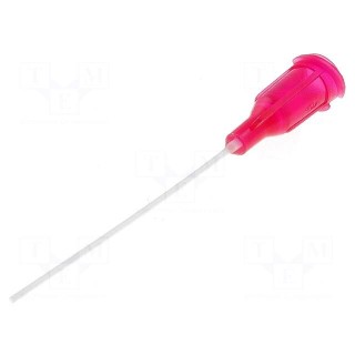 Needle: plastic flexible | 1.5" | Size: 25 | straight | 0.25mm