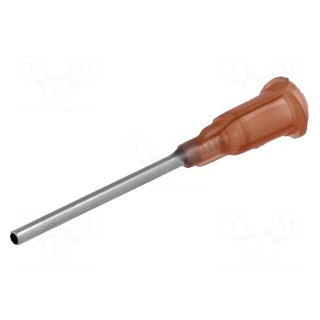 Needle: steel | 1" | Size: 15 | straight | 1.37mm | Mounting: Luer Lock
