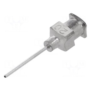 Needle: steel | L: 15mm | Size: 20 | Øint: 0.6mm | Mat: stainless steel