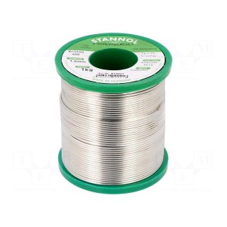Soldering wire | Sn95,5Ag3,8Cu0,7 | 1.5mm | 1kg | lead free | reel