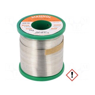 Soldering wire | Sn95,5Ag3,8Cu0,7 | 1.5mm | 1kg | lead free | reel