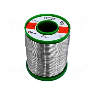 Soldering wire | Sn96,3Ag3,7 | 1.5mm | 1kg | lead free | reel | 3%