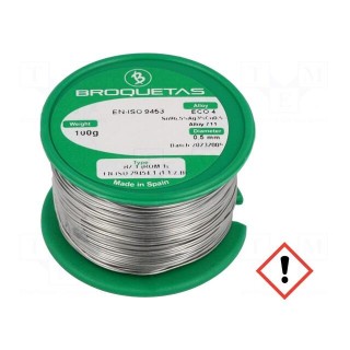 Soldering wire | Sn96,5Ag3Cu0,5 | 0.5mm | 0.1kg | lead free