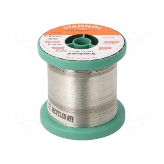 Soldering wire | Sn96,5Ag3Cu0,5 | 0.5mm | 250g | lead free | reel | 3.5%