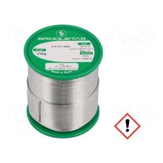 Soldering wire | Sn96,5Ag3Cu0,5 | 1mm | 0.25kg | lead free | 217÷220°C