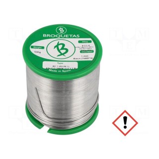 Soldering wire | Sn96,5Ag3Cu0,5 | 1mm | 0.5kg | lead free | 217÷220°C