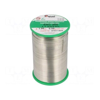 Soldering wire | Sn96,5Ag3Cu0,5 | 1mm | 500g | lead free | 217÷219°C