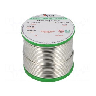Soldering wire | Sn96,5Ag3Cu0,5 | 2mm | 500g | lead free | 217÷219°C