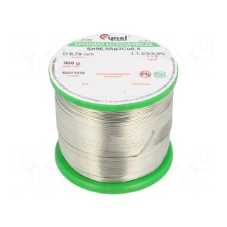 Soldering wire | Sn96,5Ag3Cu0,5 | 700um | 500g | lead free | 217÷219°C