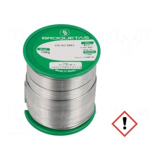 Soldering wire | Sn96Ag4 | 1mm | 250g | lead free | reel | 221°C