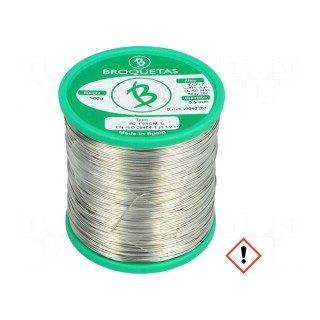 Soldering wire | Sn97Ag3 | 0.5mm | 500g | lead free | reel | 221°C