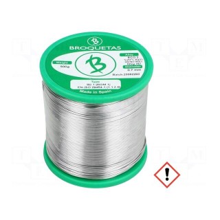 Soldering wire | Sn97Ag3 | 0.7mm | 500g | lead free | reel | 221°C