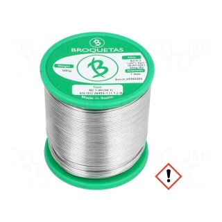 Soldering wire | Sn97Ag3 | 1mm | 0.5kg | lead free | Package: reel