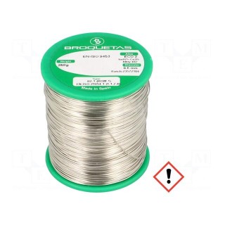 Soldering wire | Sn97Cu3 | 0.5mm | 250g | lead free | reel | 230°C