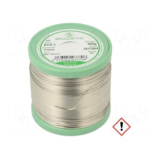 Soldering wire | Sn97Cu3 | 0.8mm | 500g | lead free | reel | 230°C