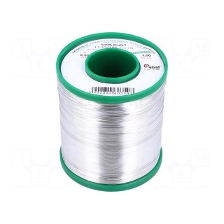 Soldering wire | Sn99,3Cu0,7 | 0.5mm | 1000g | lead free | 227°C | 3%