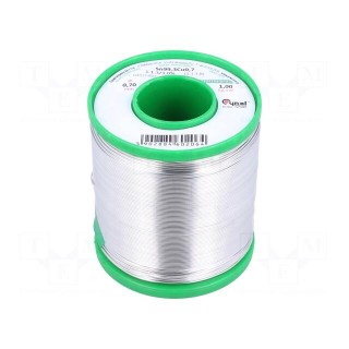 Soldering wire | Sn99,3Cu0,7 | 0.7mm | 1000g | lead free | 227°C | 3%