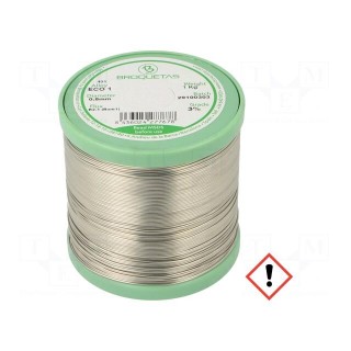Soldering wire | Sn99,3Cu0,7 | 0.8mm | 1kg | lead free | reel | 220°C