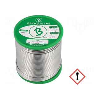 Soldering wire | Sn99,3Cu0,7 | 1.5mm | 0.5kg | lead free | 220°C