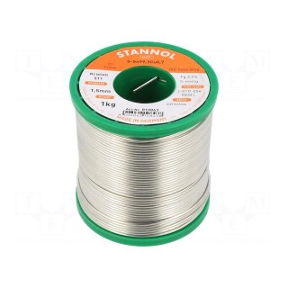 Soldering wire | Sn99,3Cu0,7 | 1.5mm | 1kg | lead free | reel | 227°C