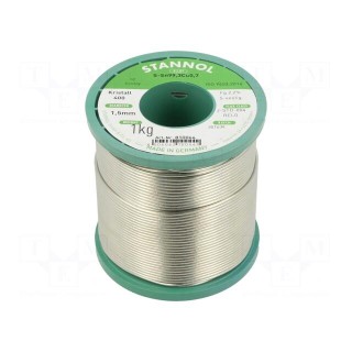 Soldering wire | Sn99Cu1 | 1.5mm | 1kg | lead free | Package: reel