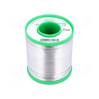Soldering wire | Sn99,3Cu0,7 | 1mm | 1000g | lead free | reel | 227°C | 3%